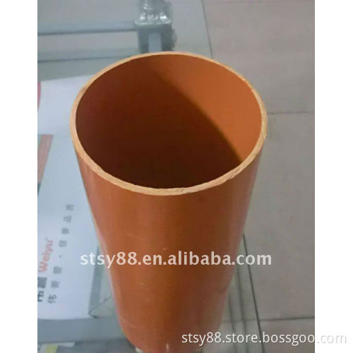 orange UPVC pipe for electric cable thread